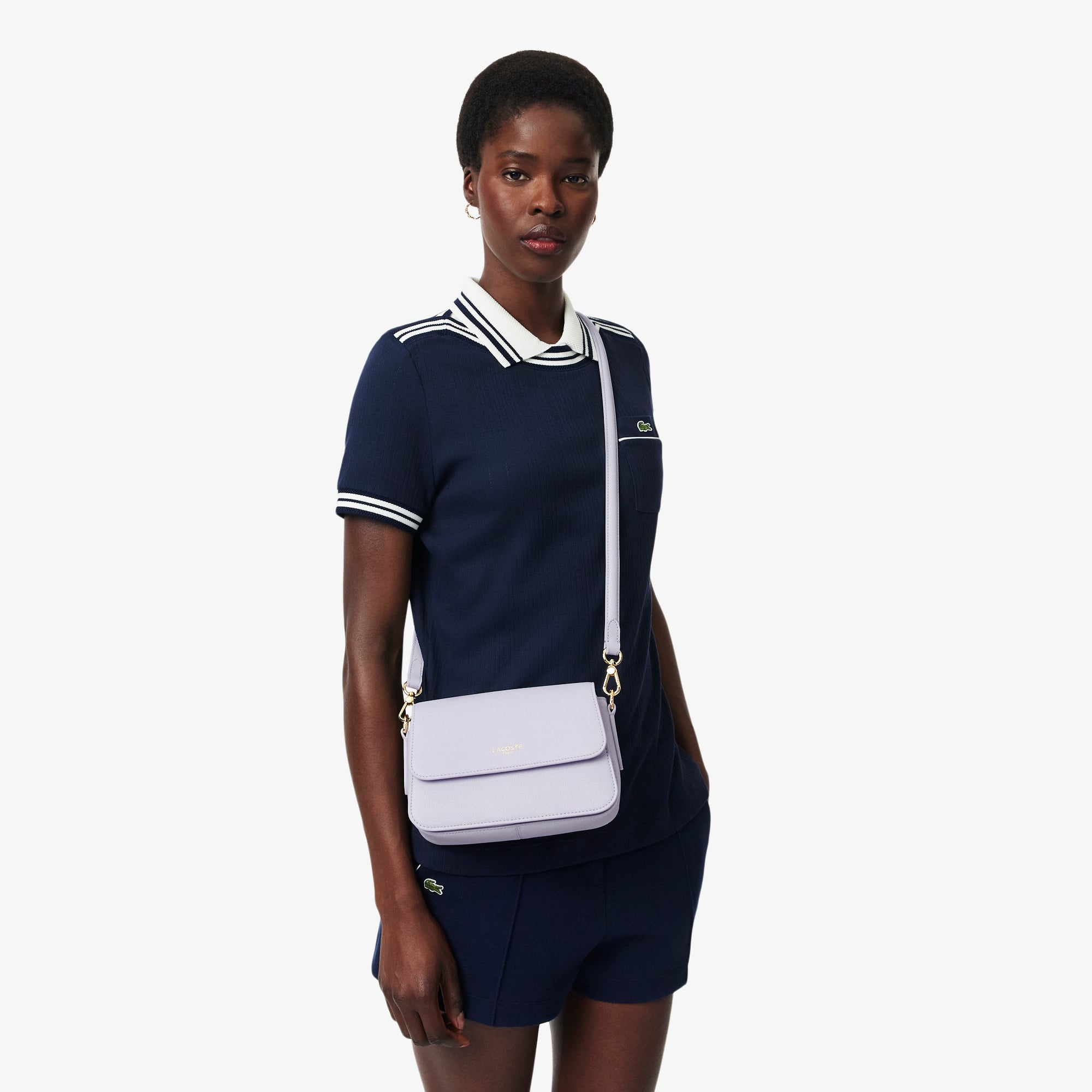 Túi Đeo Vai Bán Nguyệt Lacoste Nữ Champs-Élysées Size Nhỏ