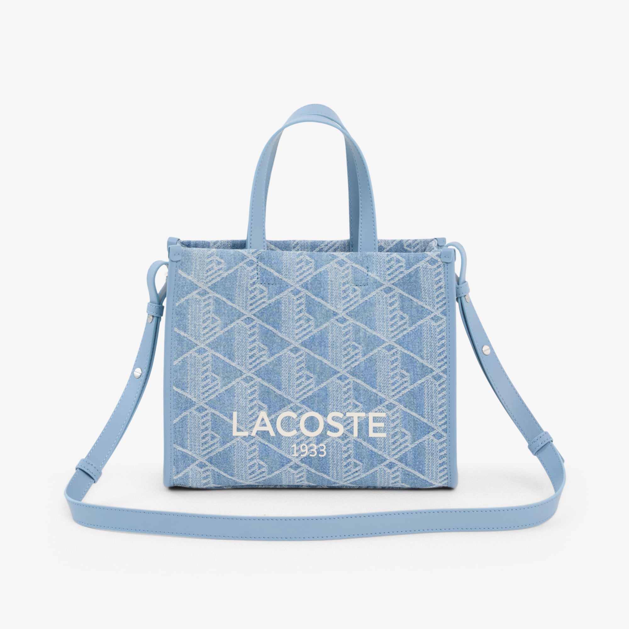 Túi Tote Lacoste Nữ Heritage Dệt Nổi Size Nhỏ