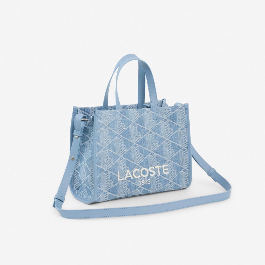 Túi Tote Lacoste Nữ Heritage Dệt Nổi Size Nhỏ