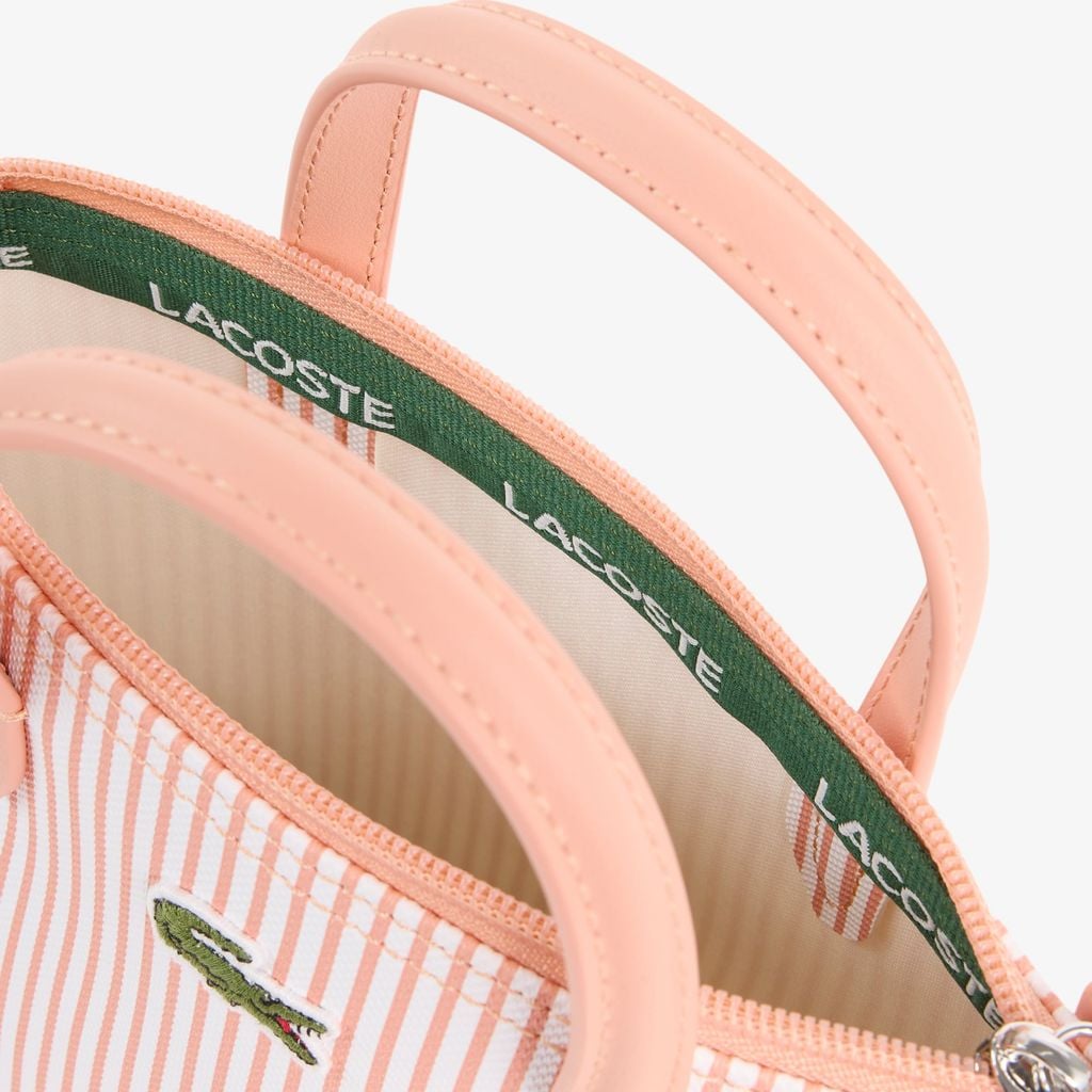 Túi Tote Lacoste Nữ L.12.12 Concept Kẻ Sọc Size Mini