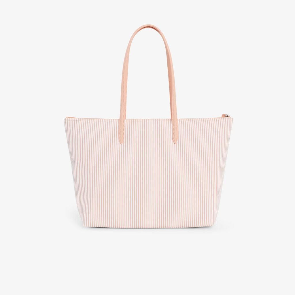Túi Tote Lacoste Nữ L.12.12 Concept Kẻ Sọc Size Lớn
