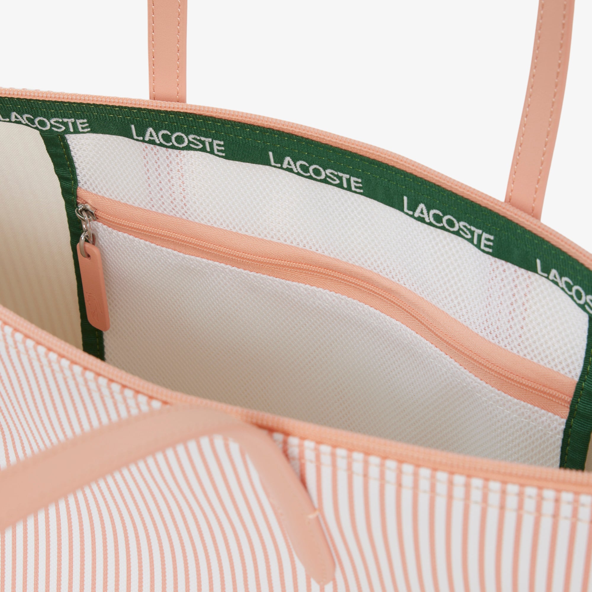Túi Tote Lacoste Nữ L.12.12 Concept Kẻ Sọc Size Lớn