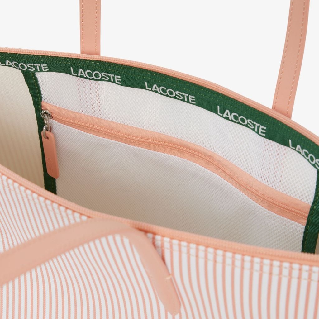 Túi Tote Lacoste Nữ L.12.12 Concept Kẻ Sọc Size Lớn