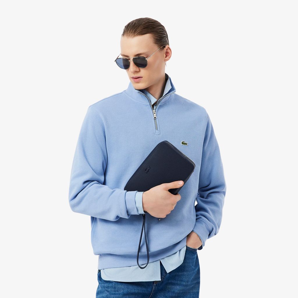 Túi Cầm Tay Lacoste Nam Chantaco Piqué Chất Liệu Da Có Khóa Kéo