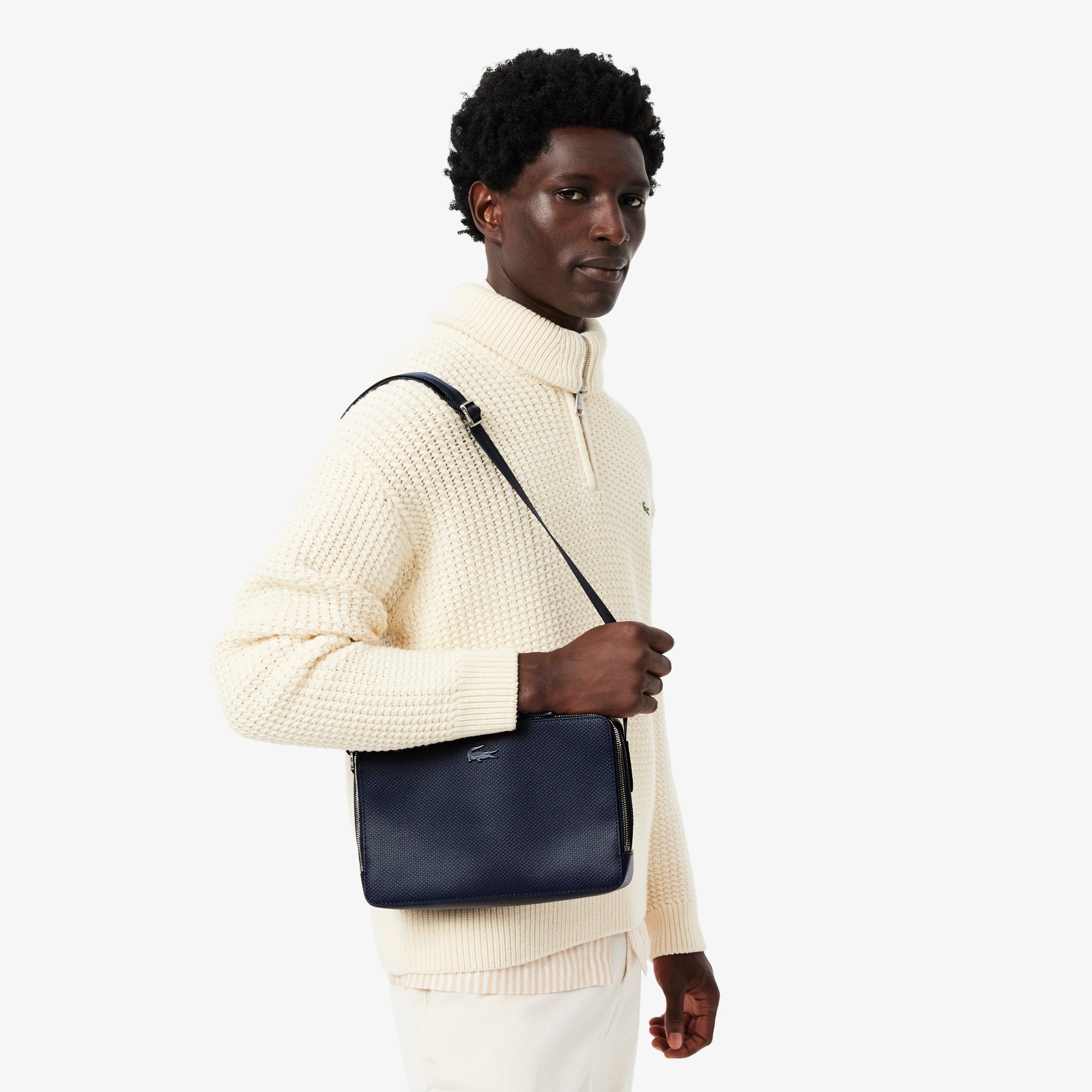 Túi Xách Lacoste Unisex Chantaco Chất Liệu Da