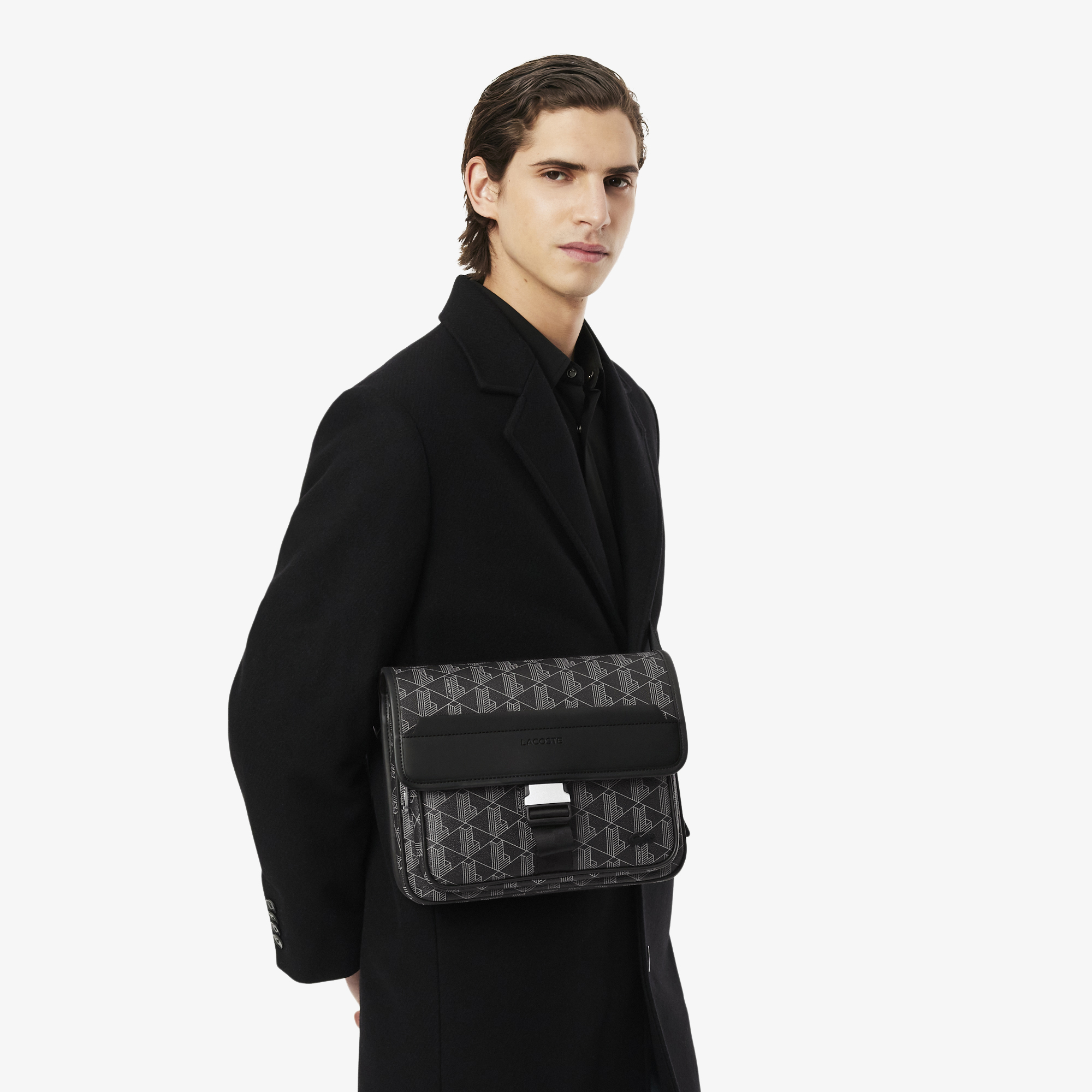 Túi Đeo Chéo Lacoste Nam The Blend Có Nắp Gập