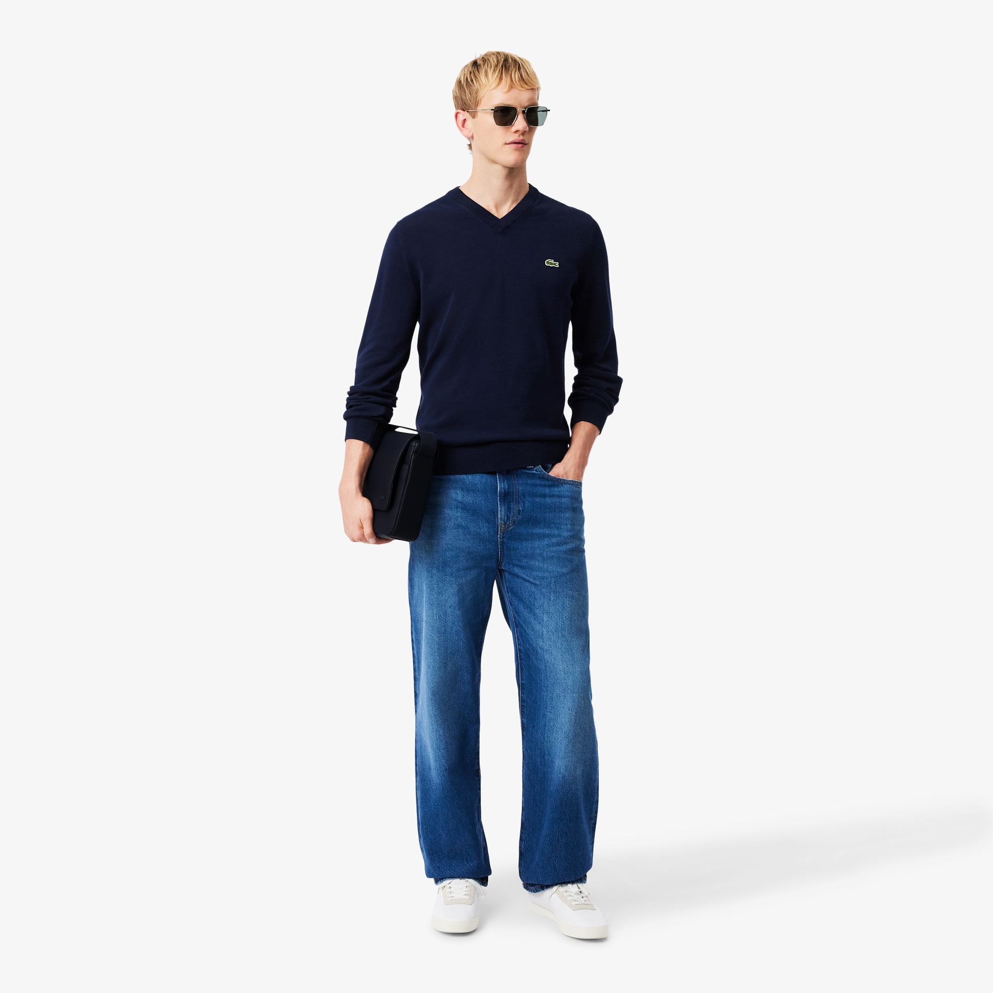 Túi Đeo Chéo Lacoste Nam Cổ Điển Có Nắp Gập