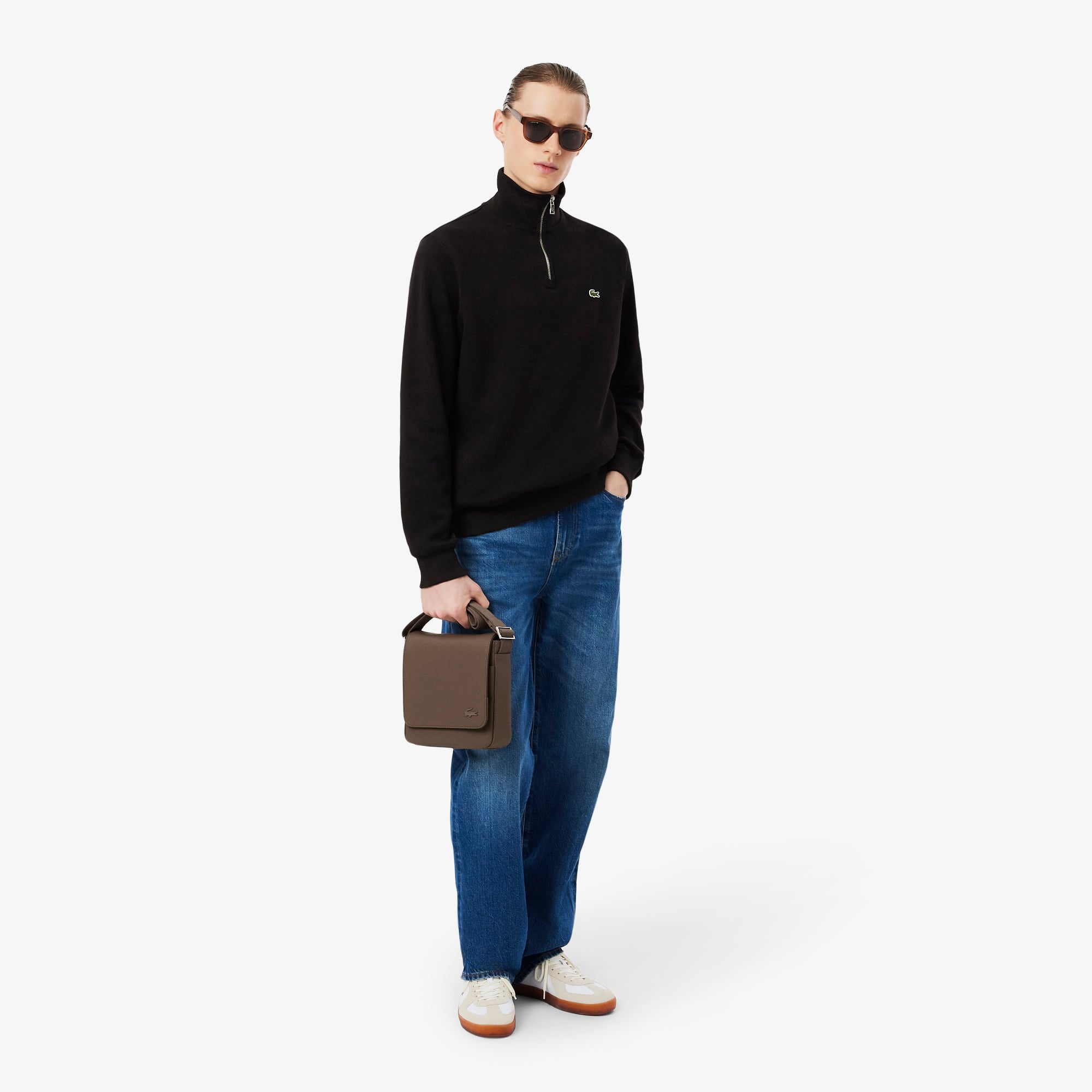 Túi Đeo Chéo Lacoste Nam Cổ Điển Có Nắp Gập