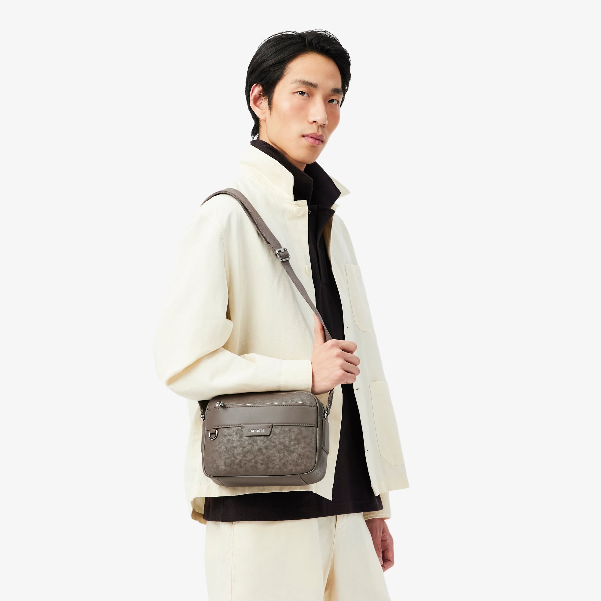 Túi Đeo Chéo Lacoste Nam Ossian Chất Liệu Da