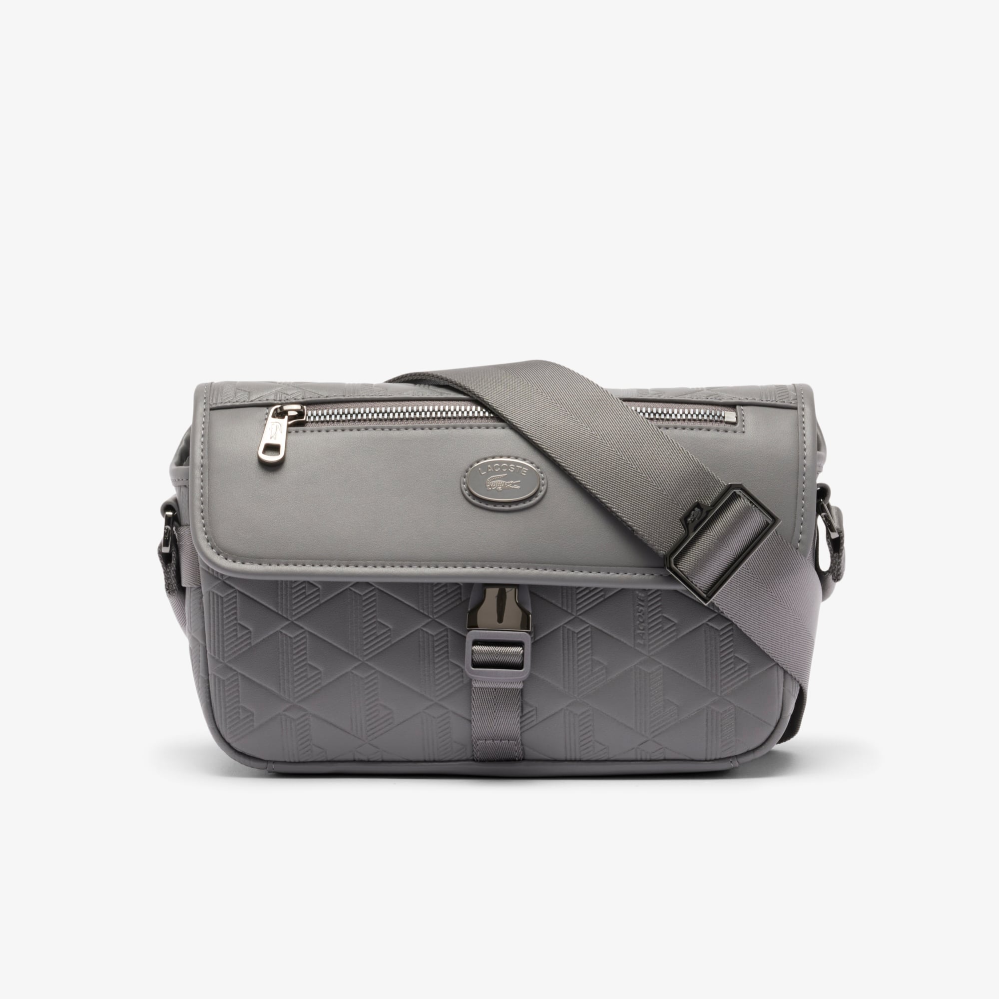 Túi Đeo Chéo Lacoste Nam Nomogramme Có Nắp Chất Liệu Da Size Nhỏ