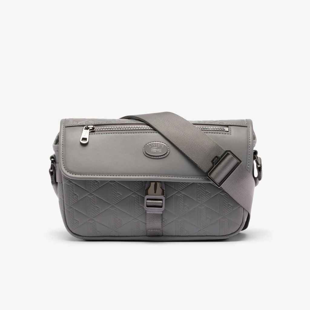 Túi Đeo Chéo Lacoste Nam Nomogramme Có Nắp Chất Liệu Da Size Nhỏ