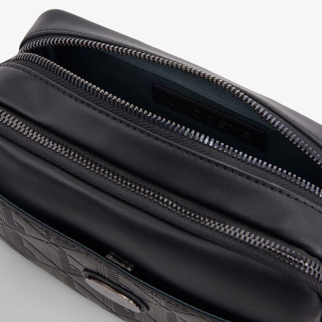 Túi Đeo Chéo Lacoste Nam Dáng Đứng Chất Liệu Da Họa Tiết Monogram