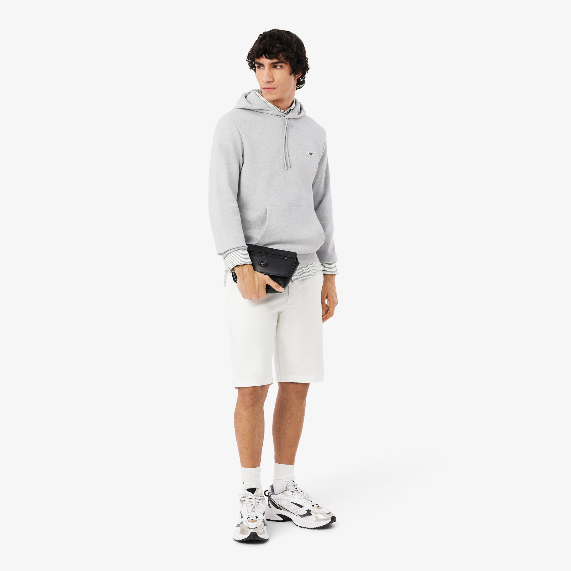 Túi Đeo Chéo Lacoste Nam Chất Liệu Da Họa Tiết Monogram Size Mini