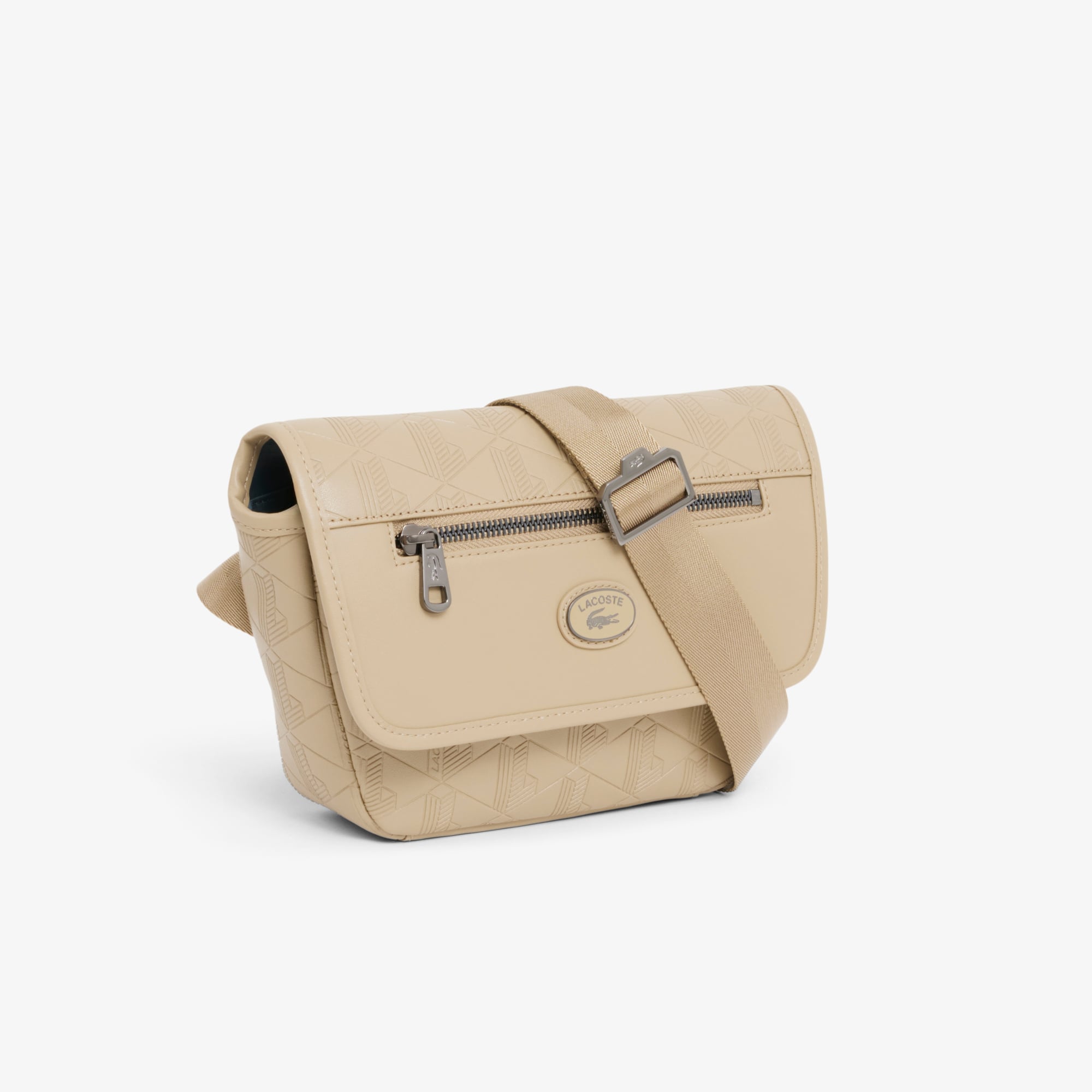 Túi Đeo Chéo Lacoste Nam Chất Liệu Da Họa Tiết Monogram Size Mini