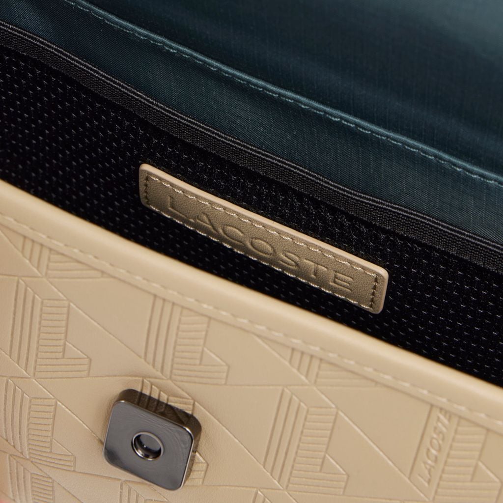 Túi Đeo Chéo Lacoste Nam Chất Liệu Da Họa Tiết Monogram Size Mini