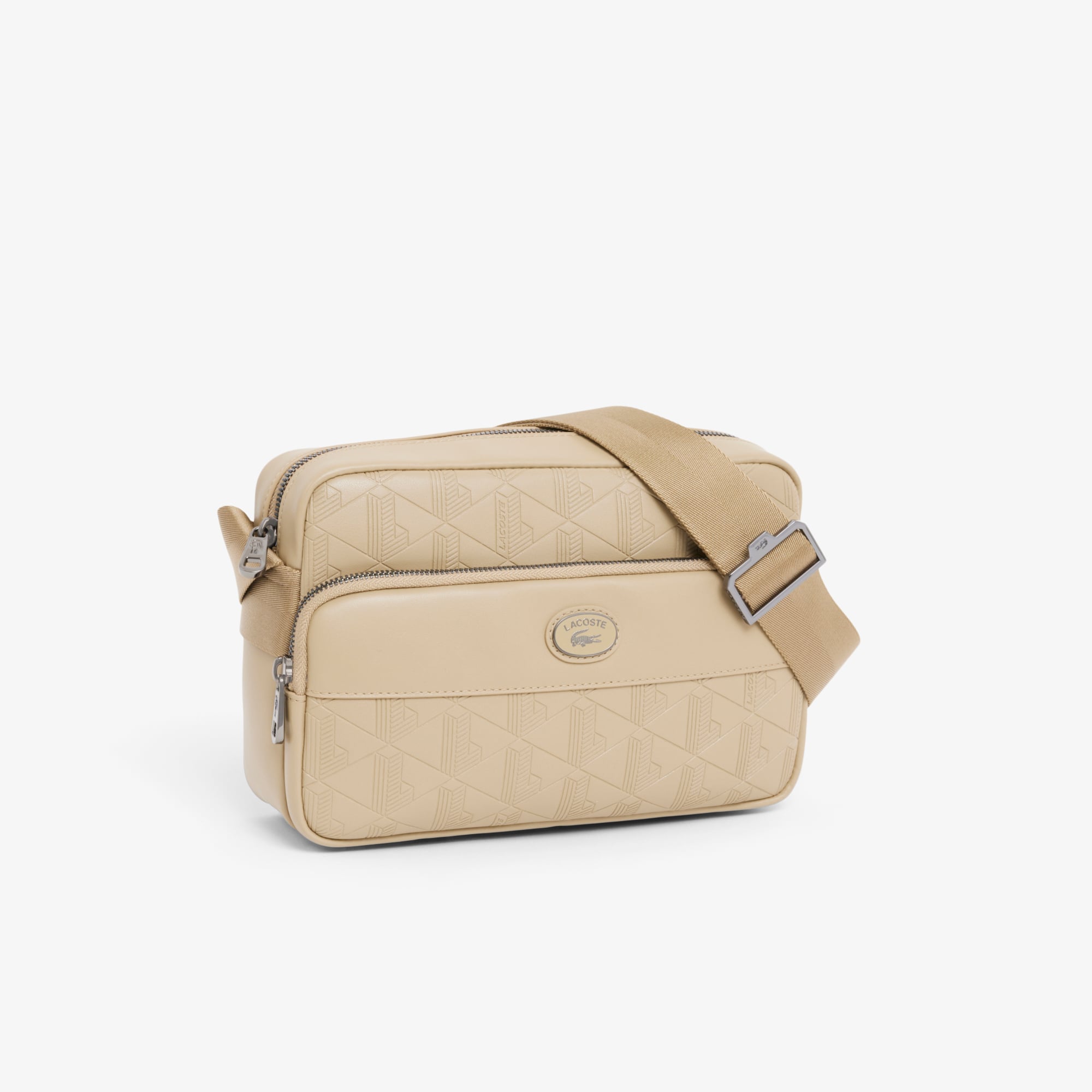 Túi Đeo Chéo Lacoste Nam Chất Liệu Da Họa Tiết Monogram