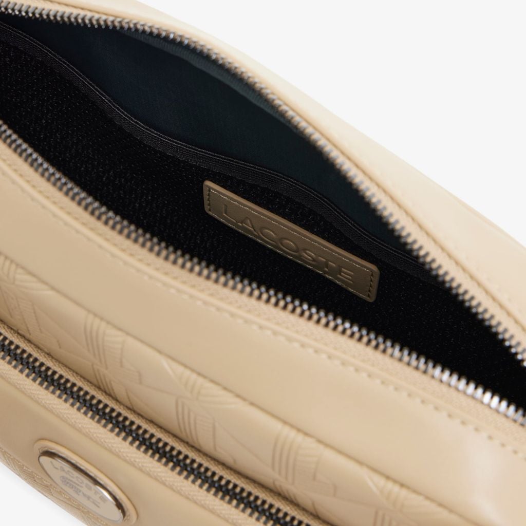 Túi Đeo Chéo Lacoste Nam Chất Liệu Da Họa Tiết Monogram