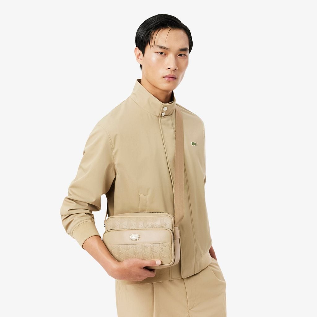 Túi Đeo Chéo Lacoste Nam Chất Liệu Da Họa Tiết Monogram