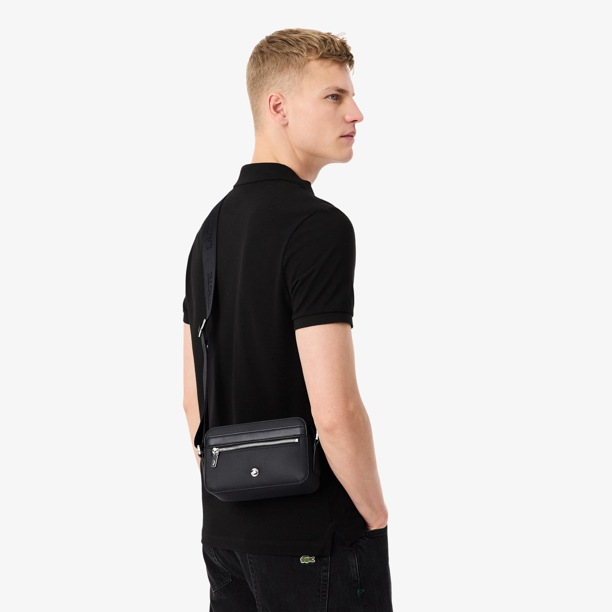 Túi Đeo Chéo Lacoste Nam Langon Chất Liệu Petit Piqué