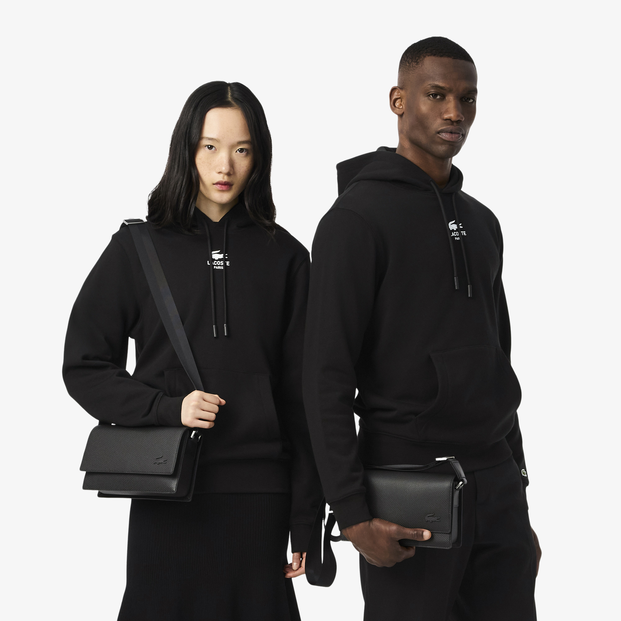 Túi Nắp Gập Lacoste Unisex Chantaco Chất Liệu Da