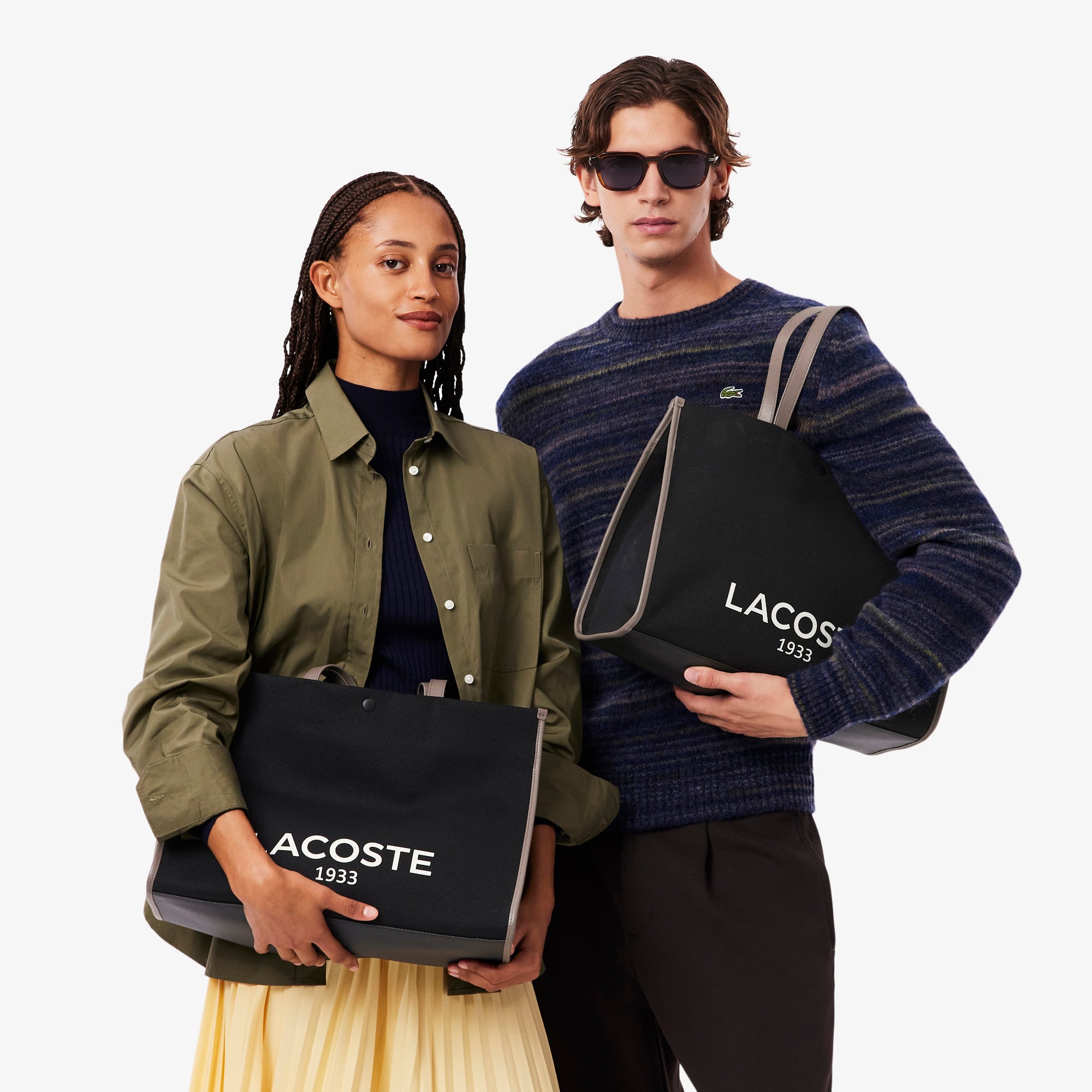 Túi Tote Lacoste Unisex Cỡ Lớn Chất Liệu Vải Canvas