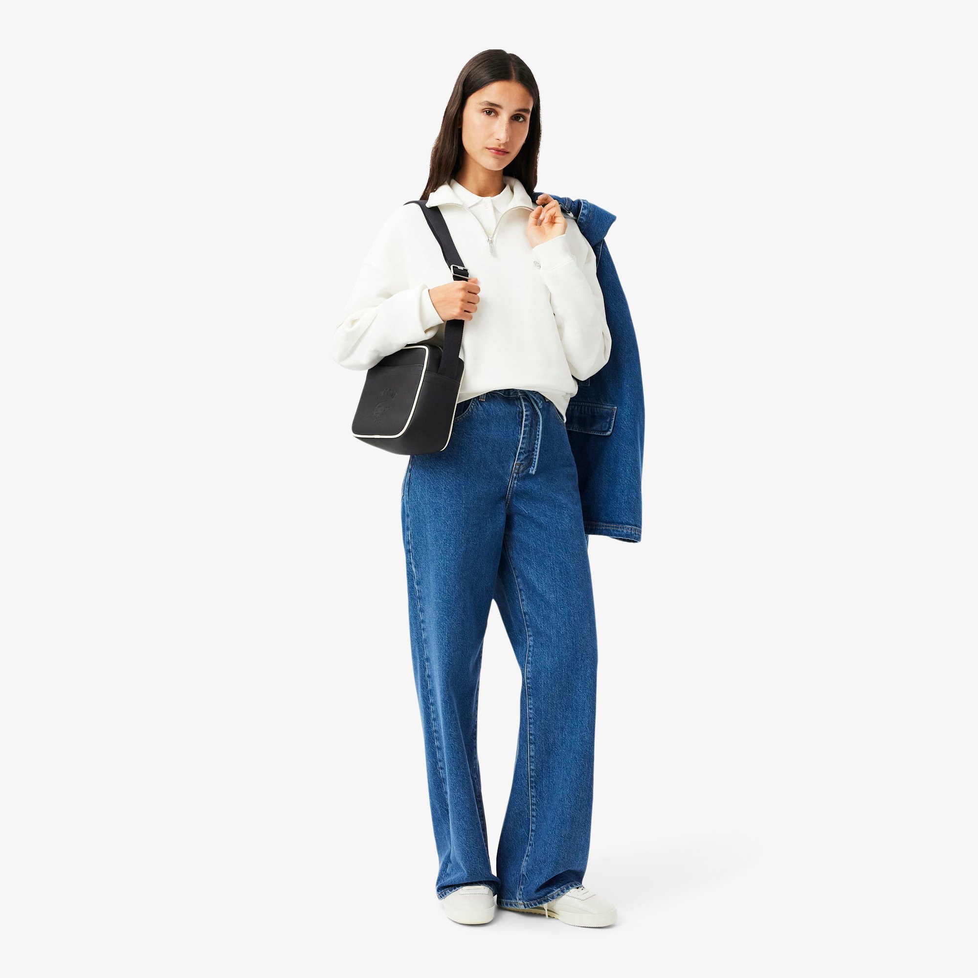 Túi Đeo Chéo Lacoste Unisex Club 1930 Chất Liệu Petit Piqué Cỡ Trung