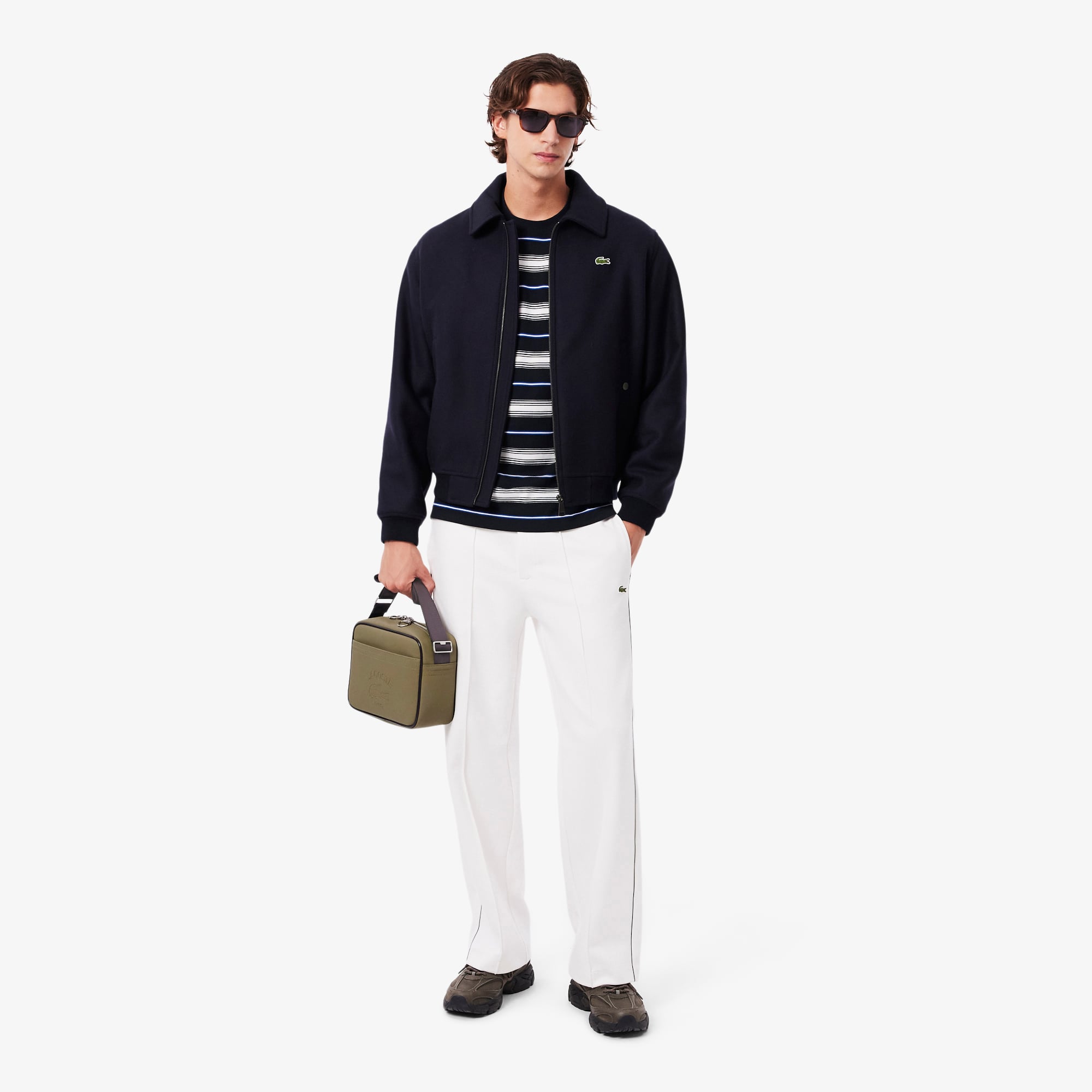 Túi Đeo Chéo Lacoste Unisex Club 1930 Chất Liệu Petit Piqué Cỡ Trung