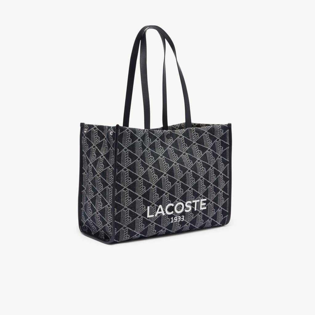 Túi Tote Lacoste Unisex Heritage Chất Liệu Jacquard Cỡ Lớn