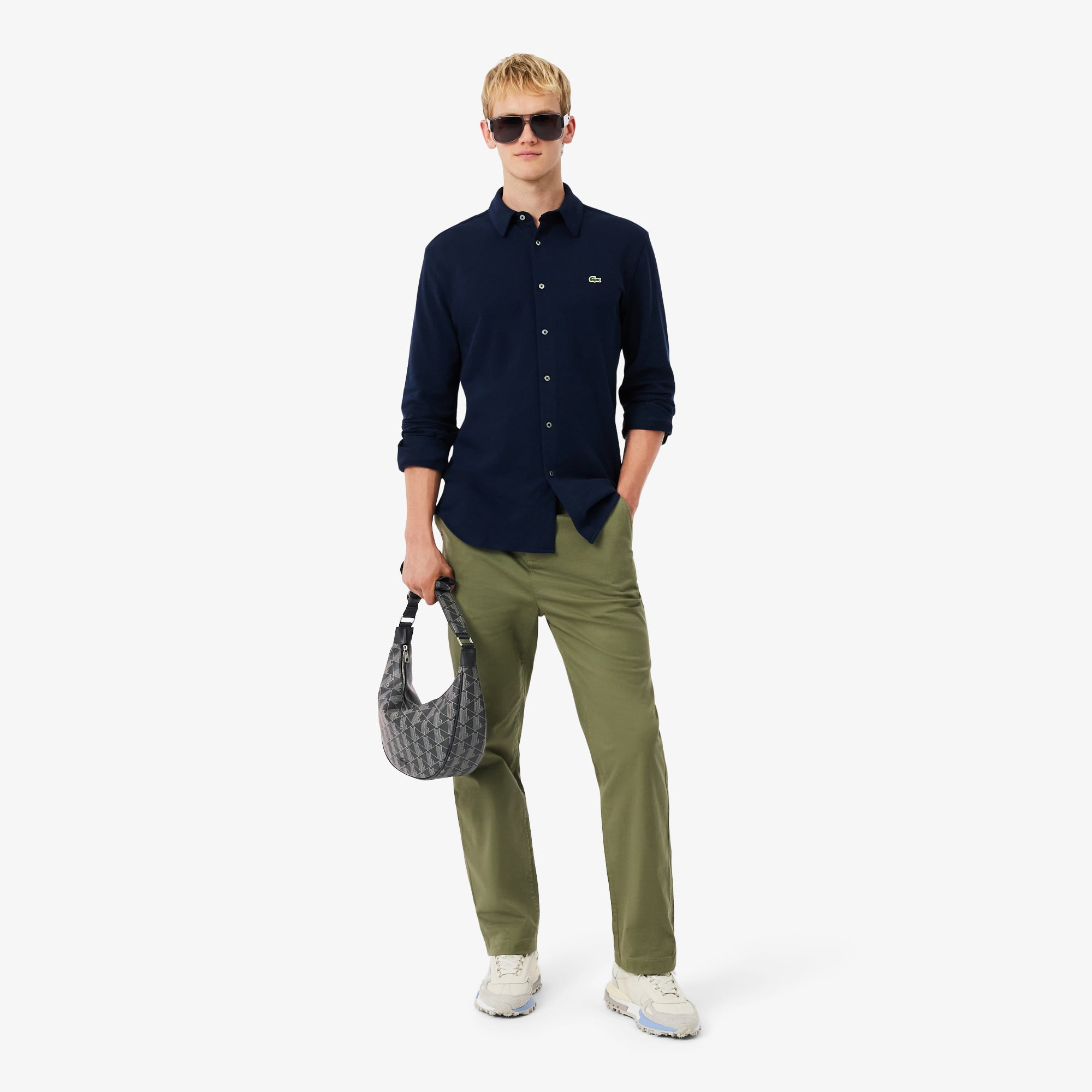 Túi Đeo Chéo Bán Nguyệt Lacoste Unisex The Blend