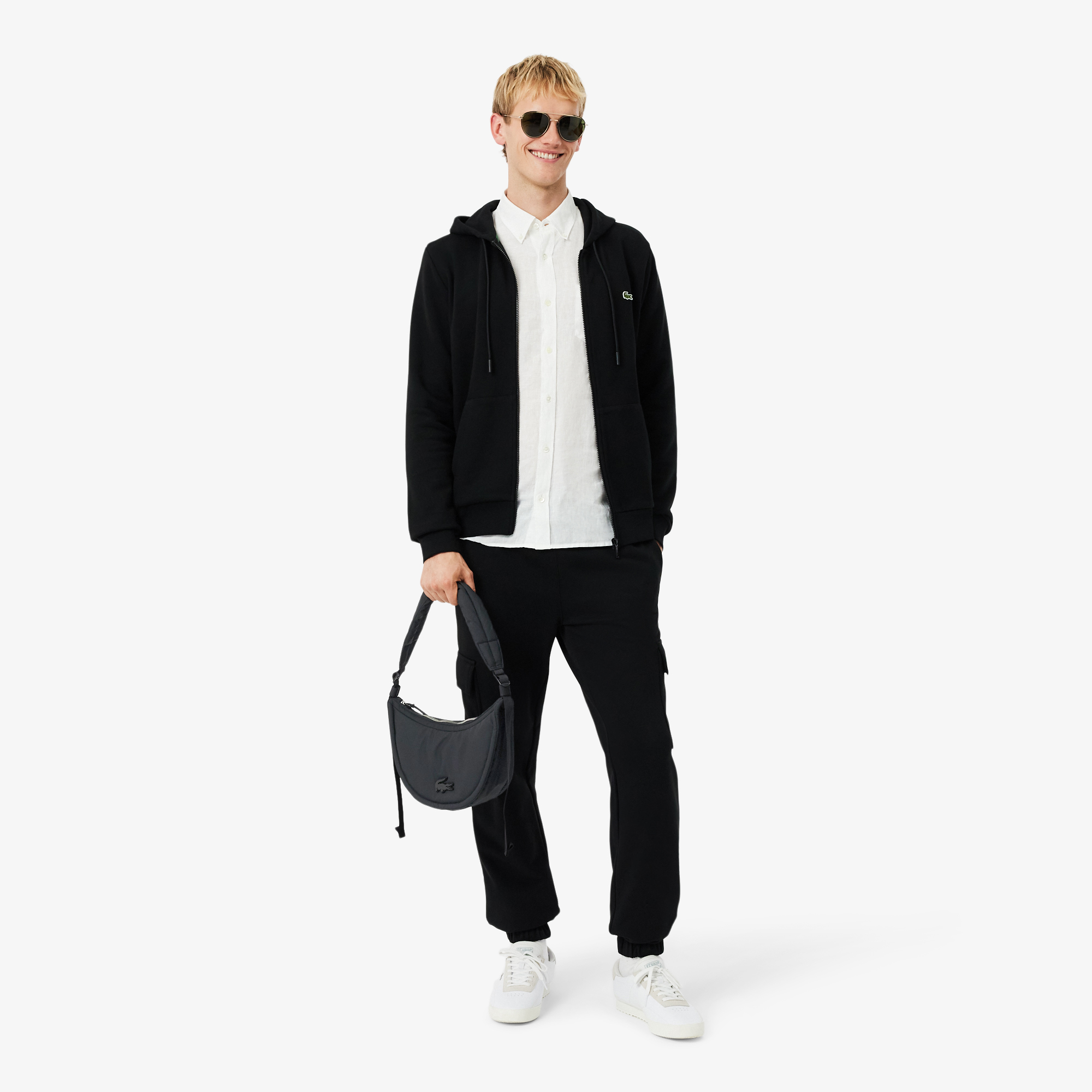 Túi Đeo Chéo Lacoste Unisex Nylia Dáng Bán Nguyệt Size Nhỏ