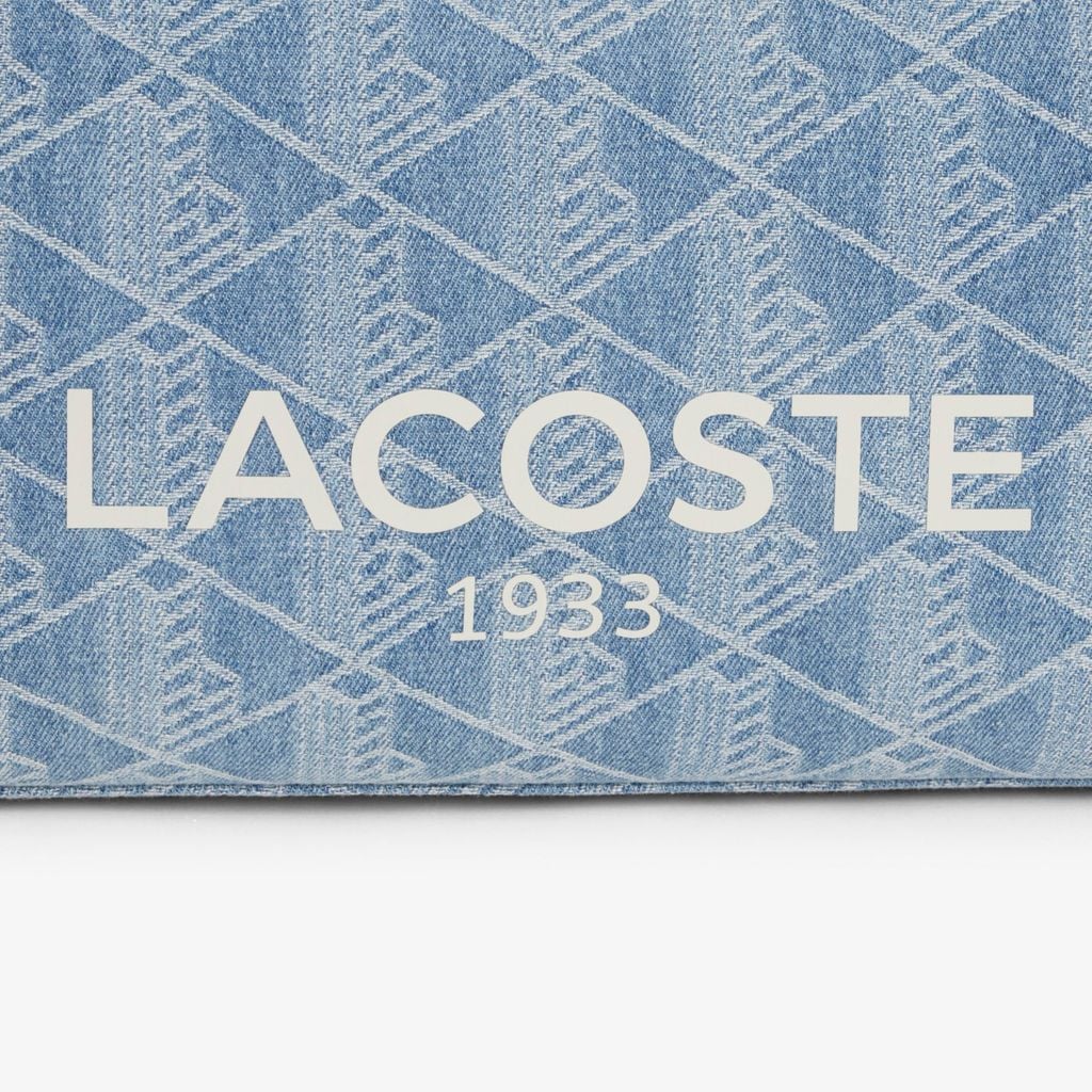 Túi Tote Lacoste Unisex Heritage Dệt Nổi Size Lớn