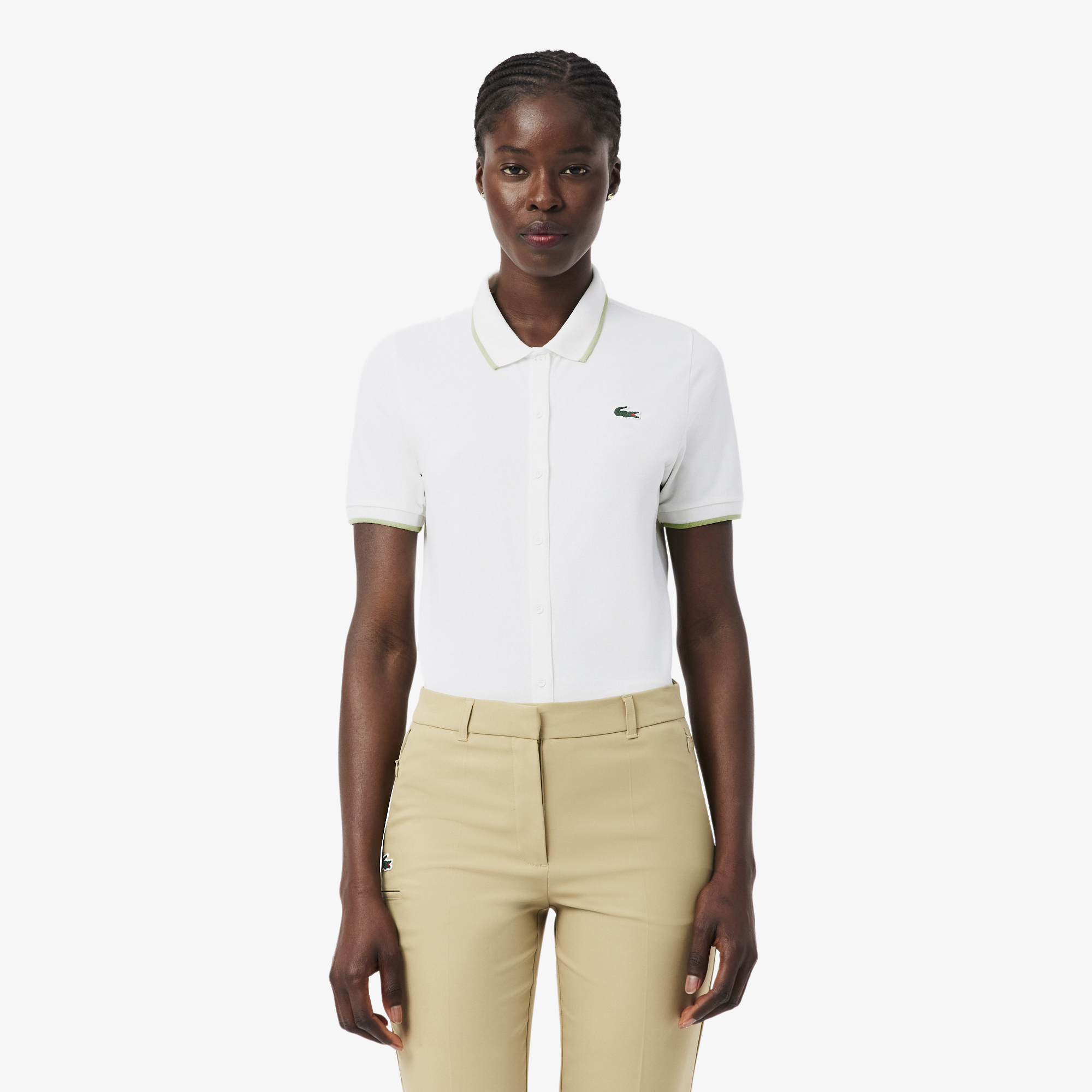 Áo Polo Golf Lacoste Nữ Chất Liệu Petit Piqué Điều Hòa Nhiệt Độ