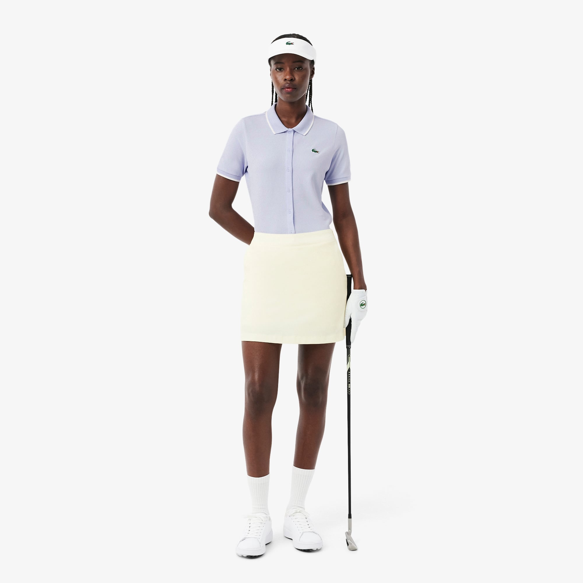 Áo Polo Golf Lacoste Nữ Chất Liệu Petit Piqué Điều Hòa Nhiệt Độ