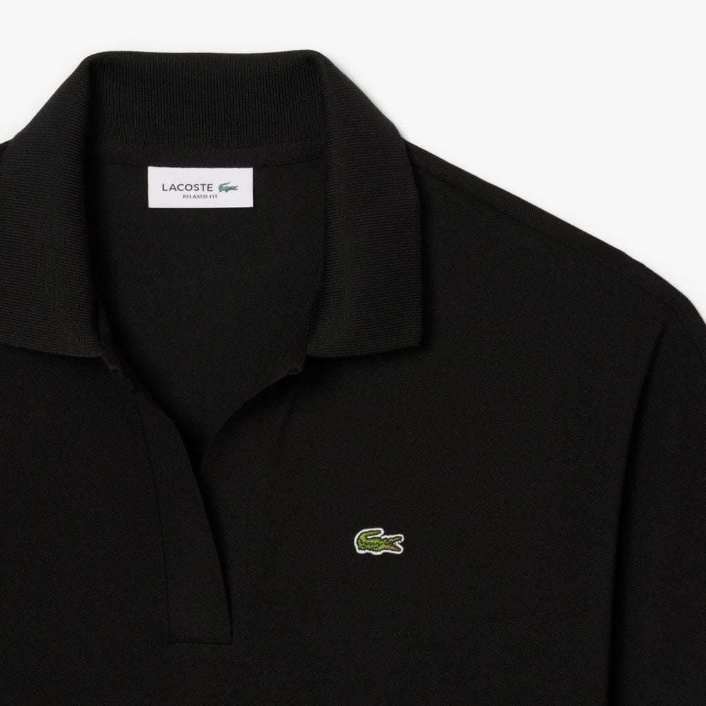 Áo Polo Lacoste Nữ Dáng Rộng Chất Liệu Piqué Mềm Mại