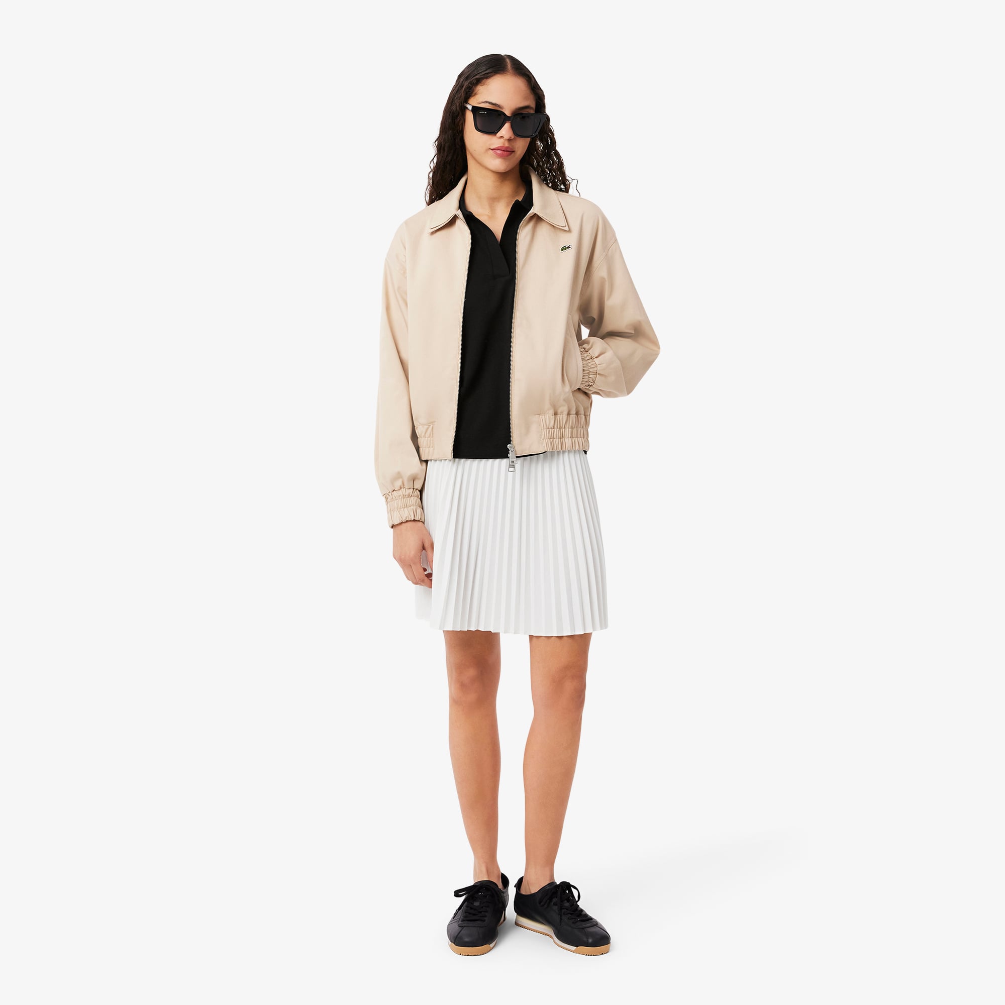 Áo Polo Lacoste Nữ Dáng Rộng Chất Liệu Piqué Mềm Mại