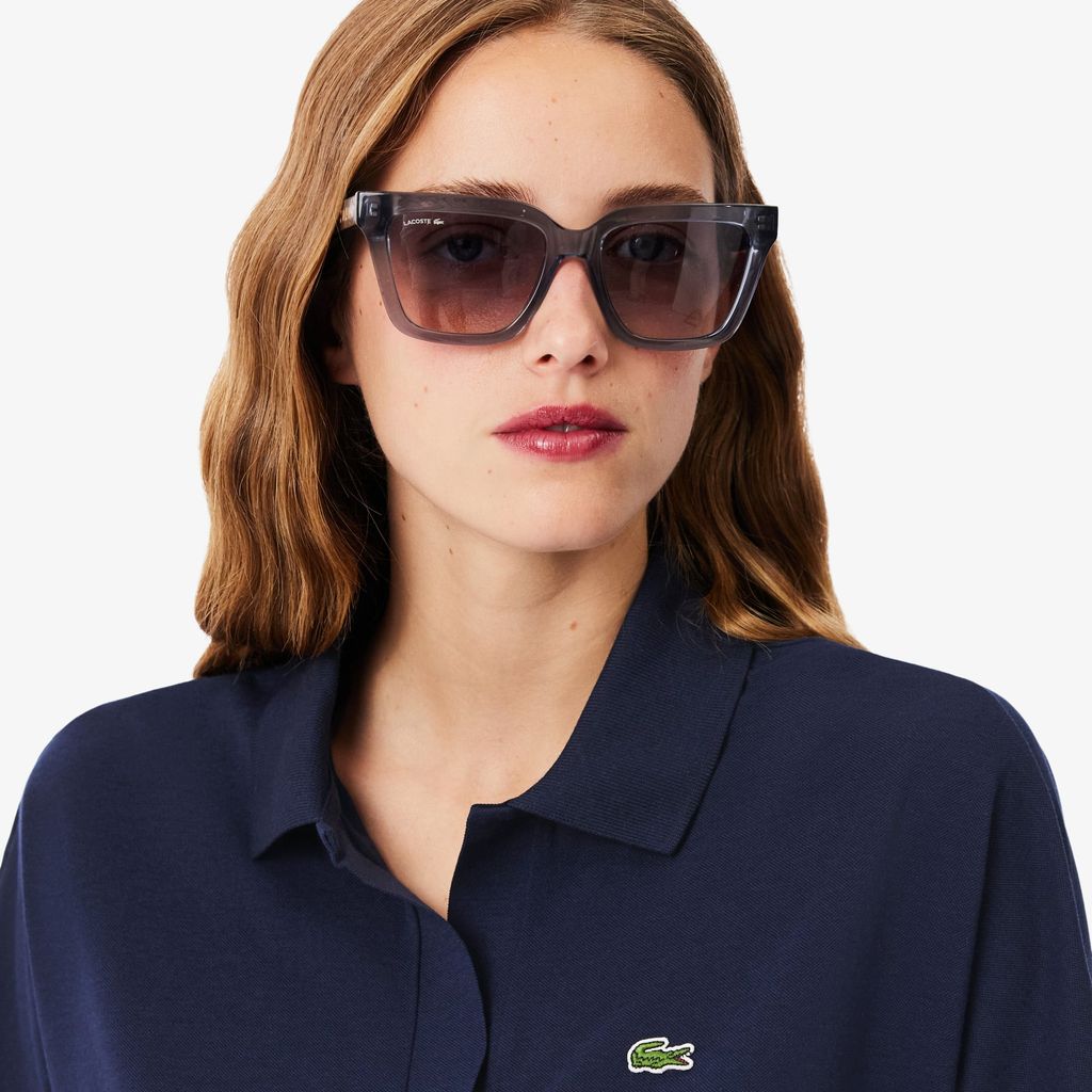 Áo Polo Lacoste Nữ Dáng Rộng Chất Liệu Piqué Mềm Mại