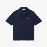 Áo Polo Lacoste Nữ Dáng Rộng Chất Liệu Piqué Mềm Mại