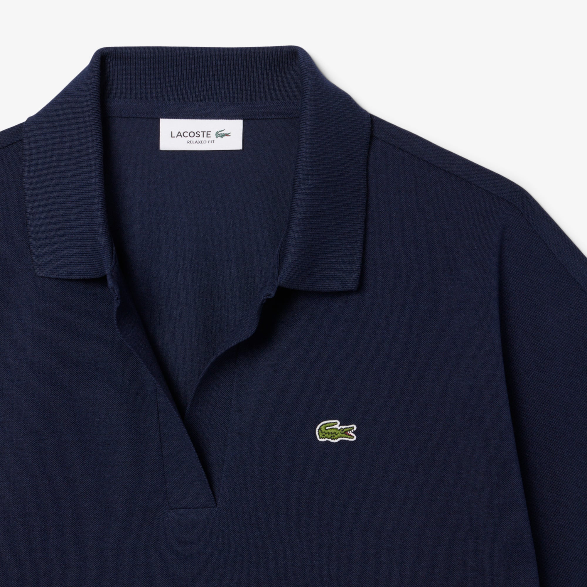 Áo Polo Lacoste Nữ Dáng Rộng Chất Liệu Piqué Mềm Mại