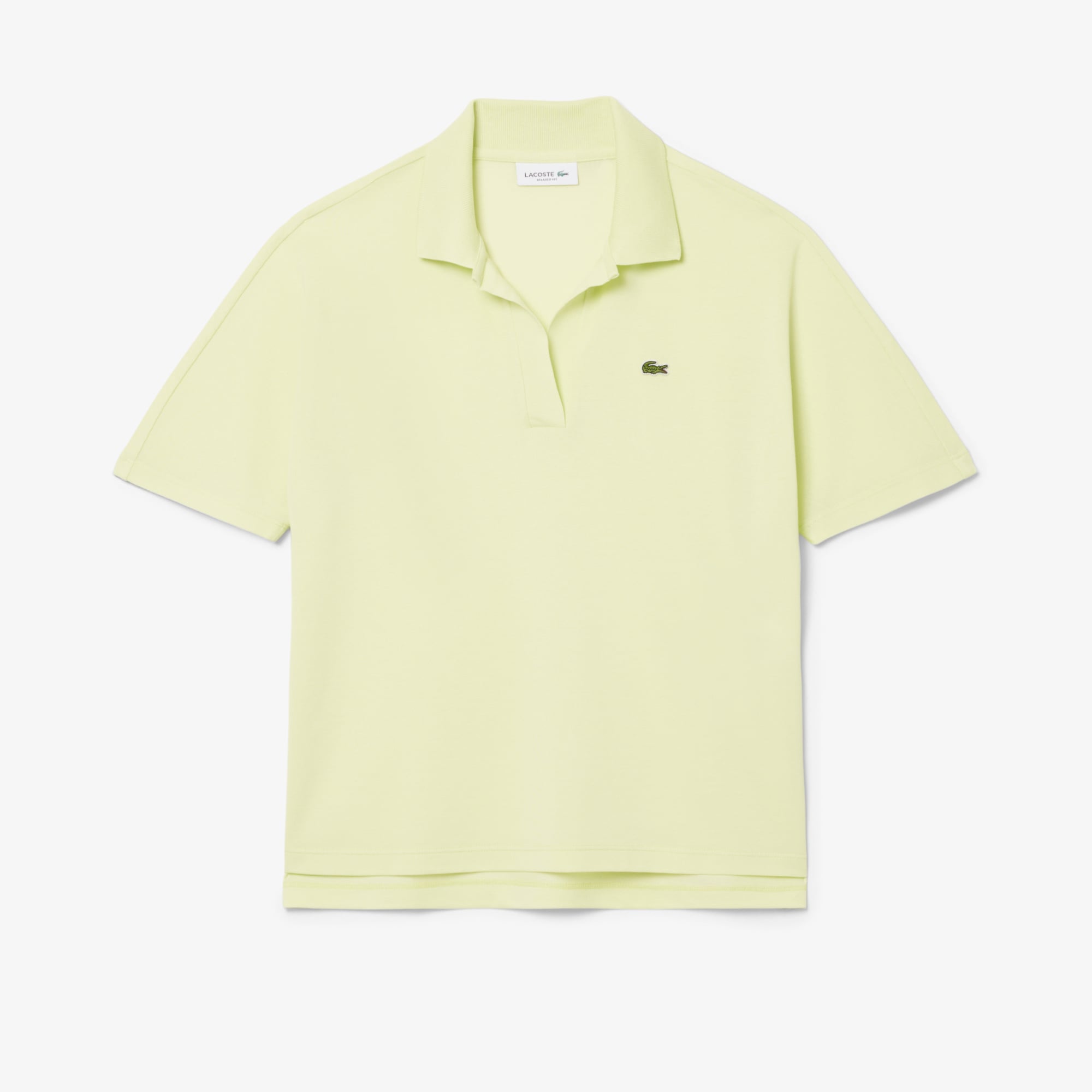 Áo Polo Lacoste Nữ Dáng Rộng Chất Liệu Piqué Mềm Mại