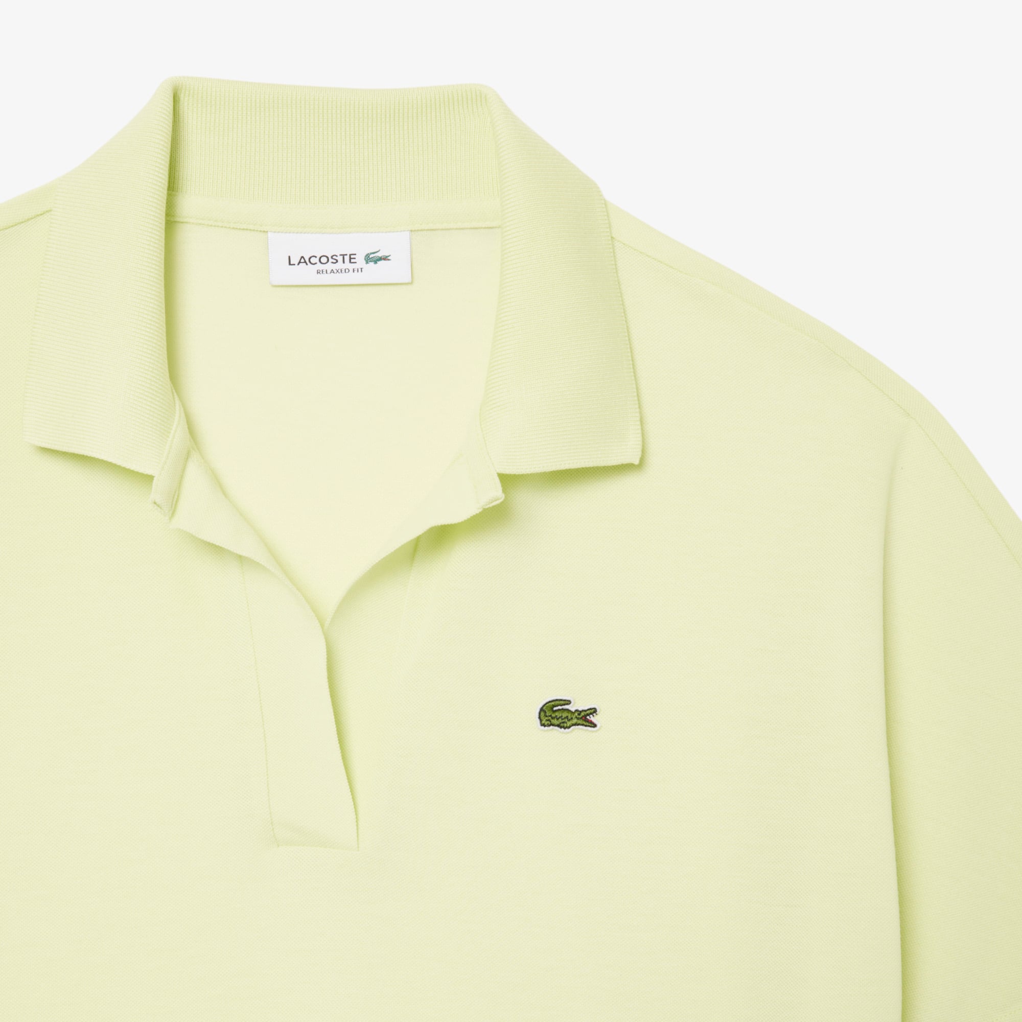 Áo Polo Lacoste Nữ Dáng Rộng Chất Liệu Piqué Mềm Mại