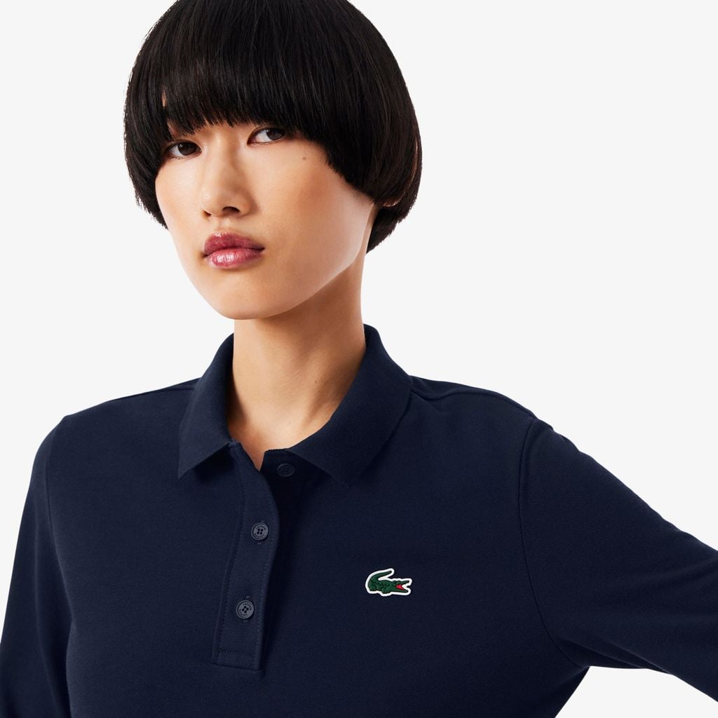 Áo Polo Golf Lacoste Nữ Dáng Suông Chống Tia Uv Điều Hòa Nhiệt Độ