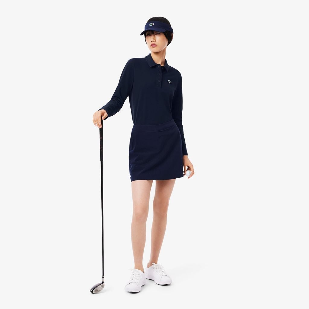Áo Polo Golf Lacoste Nữ Dáng Suông Chống Tia Uv Điều Hòa Nhiệt Độ