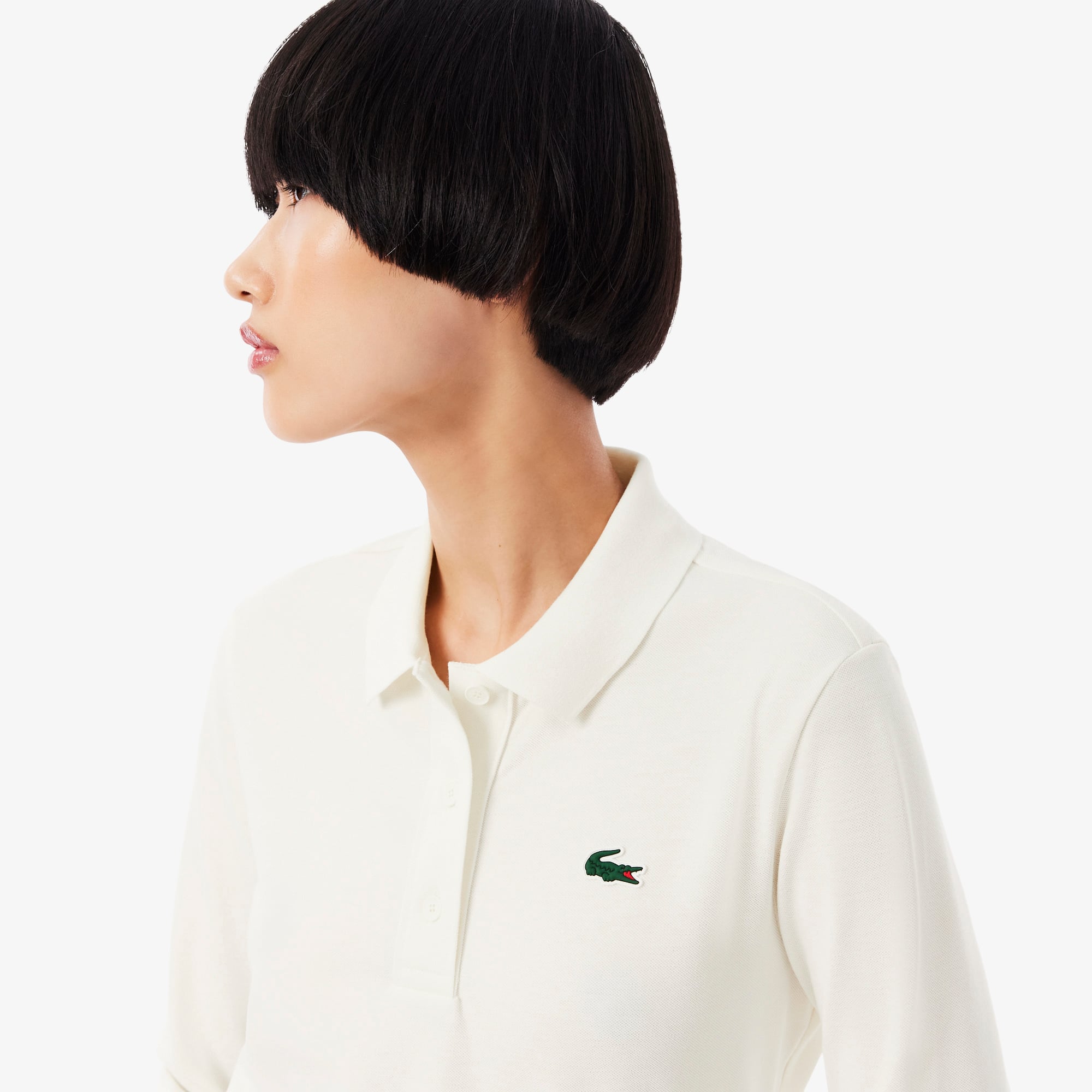 Áo Polo Golf Lacoste Nữ Dáng Suông Chống Tia Uv Điều Hòa Nhiệt Độ
