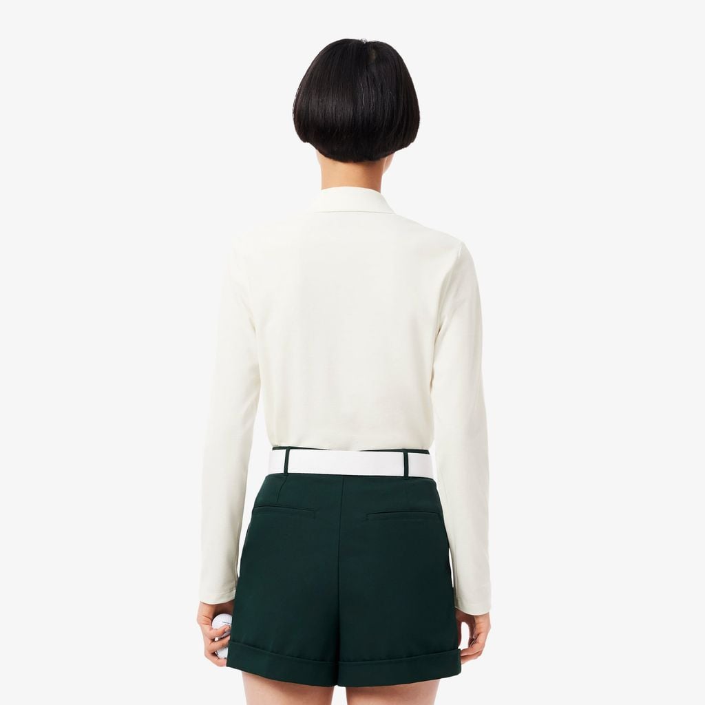 Áo Polo Golf Lacoste Nữ Dáng Suông Chống Tia Uv Điều Hòa Nhiệt Độ