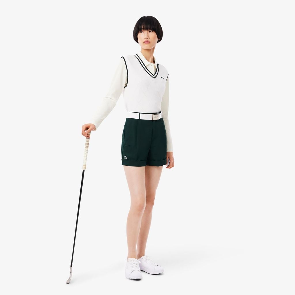 Áo Polo Golf Lacoste Nữ Dáng Suông Chống Tia Uv Điều Hòa Nhiệt Độ