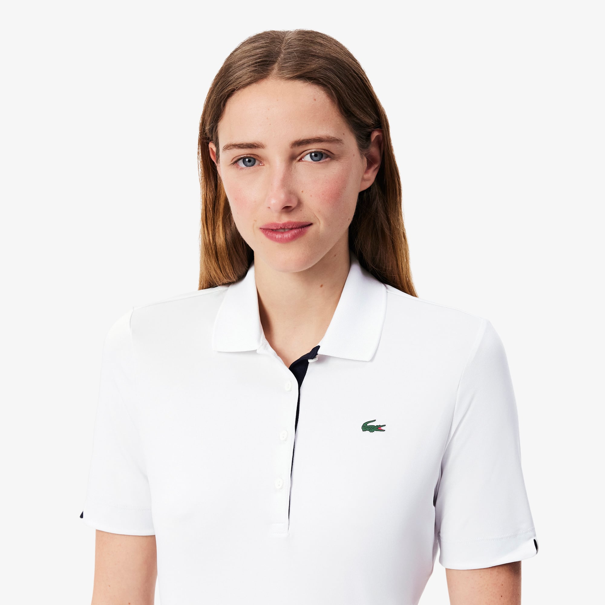 Áo Polo Golf Lacoste Nữ Ôm Dáng Co Giãn Chống Tia Uv