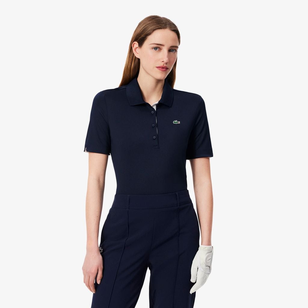 Áo Polo Golf Lacoste Nữ Ôm Dáng Co Giãn Chống Tia Uv