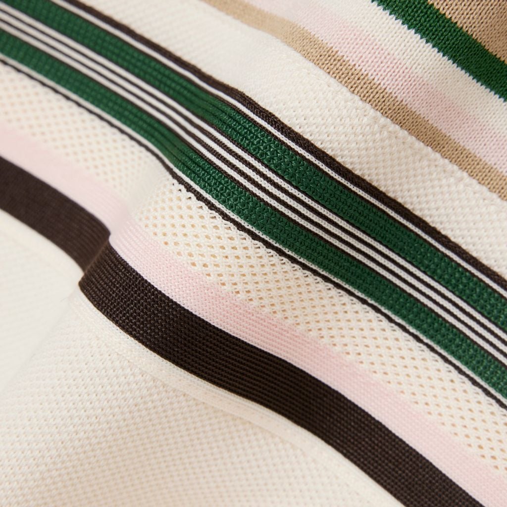 Áo Polo Lacoste Nữ Ôm Dáng Sọc Sản Xuất Tại Pháp