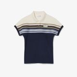 Áo Polo Lacoste Nữ Ôm Dáng Sọc Sản Xuất Tại Pháp