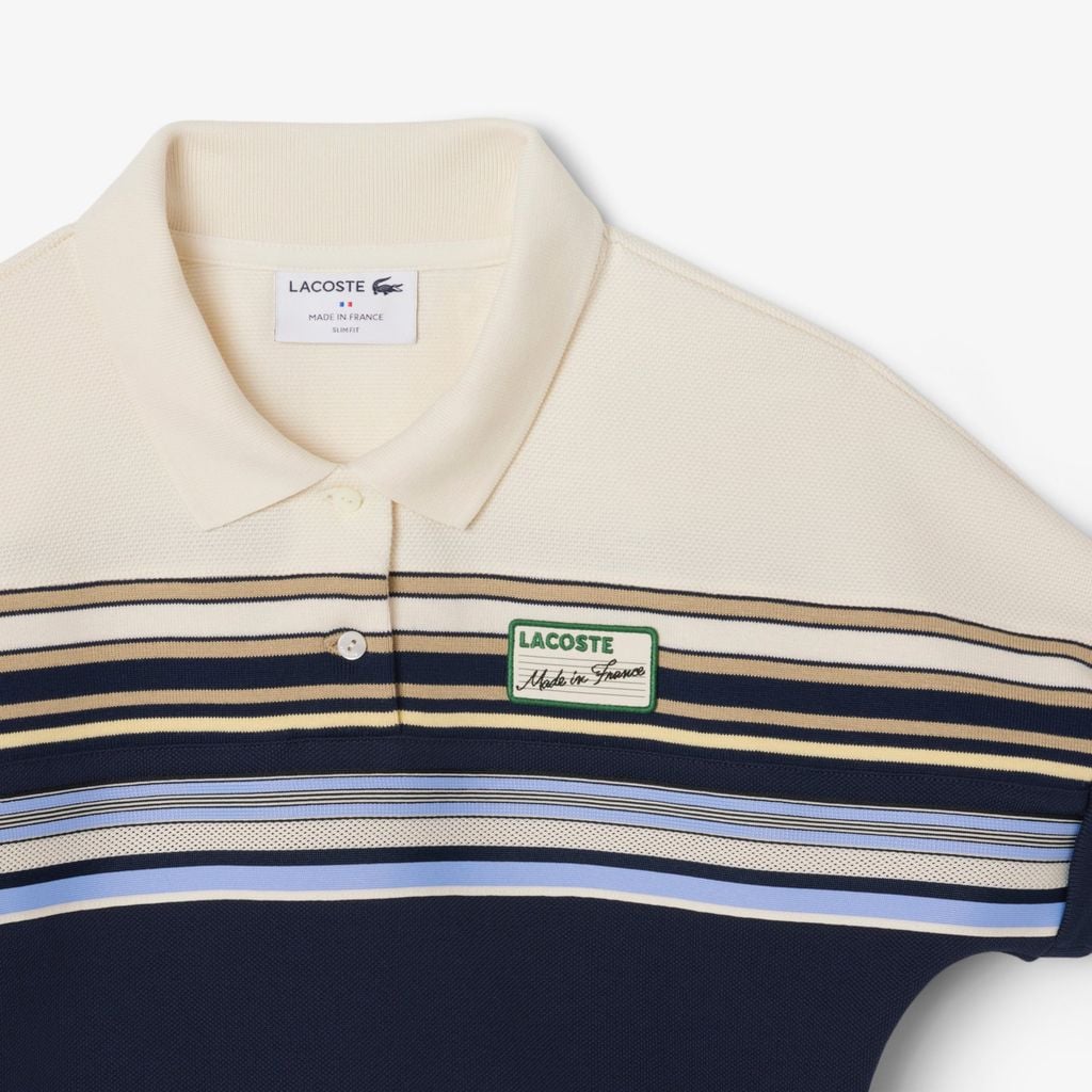 Áo Polo Lacoste Nữ Ôm Dáng Sọc Sản Xuất Tại Pháp